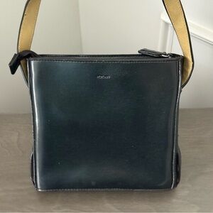 Mondani Black Faux Leather Crossbody Bag